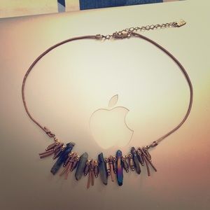 Multiple color stone necklace